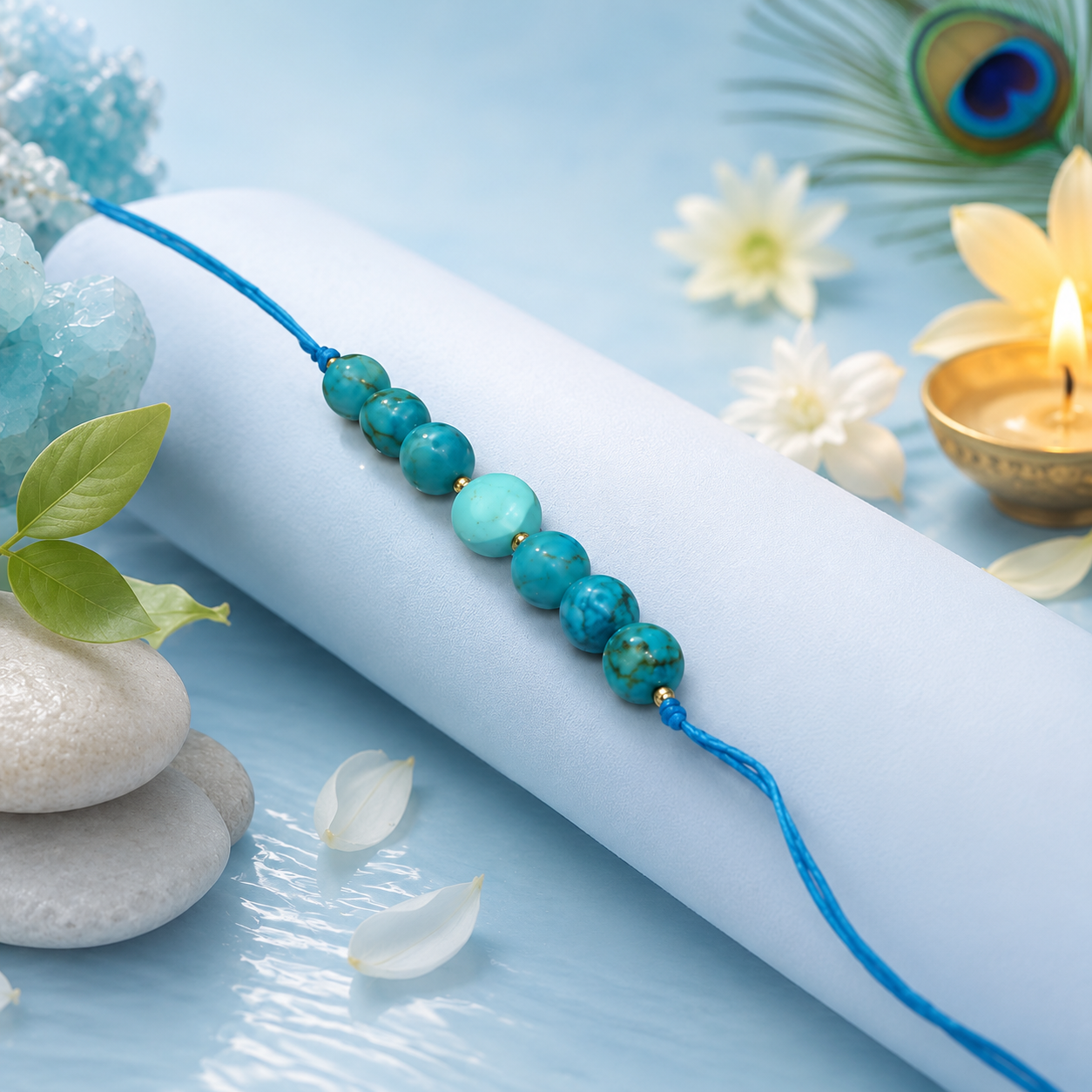 Natural Turquoise Rakhi