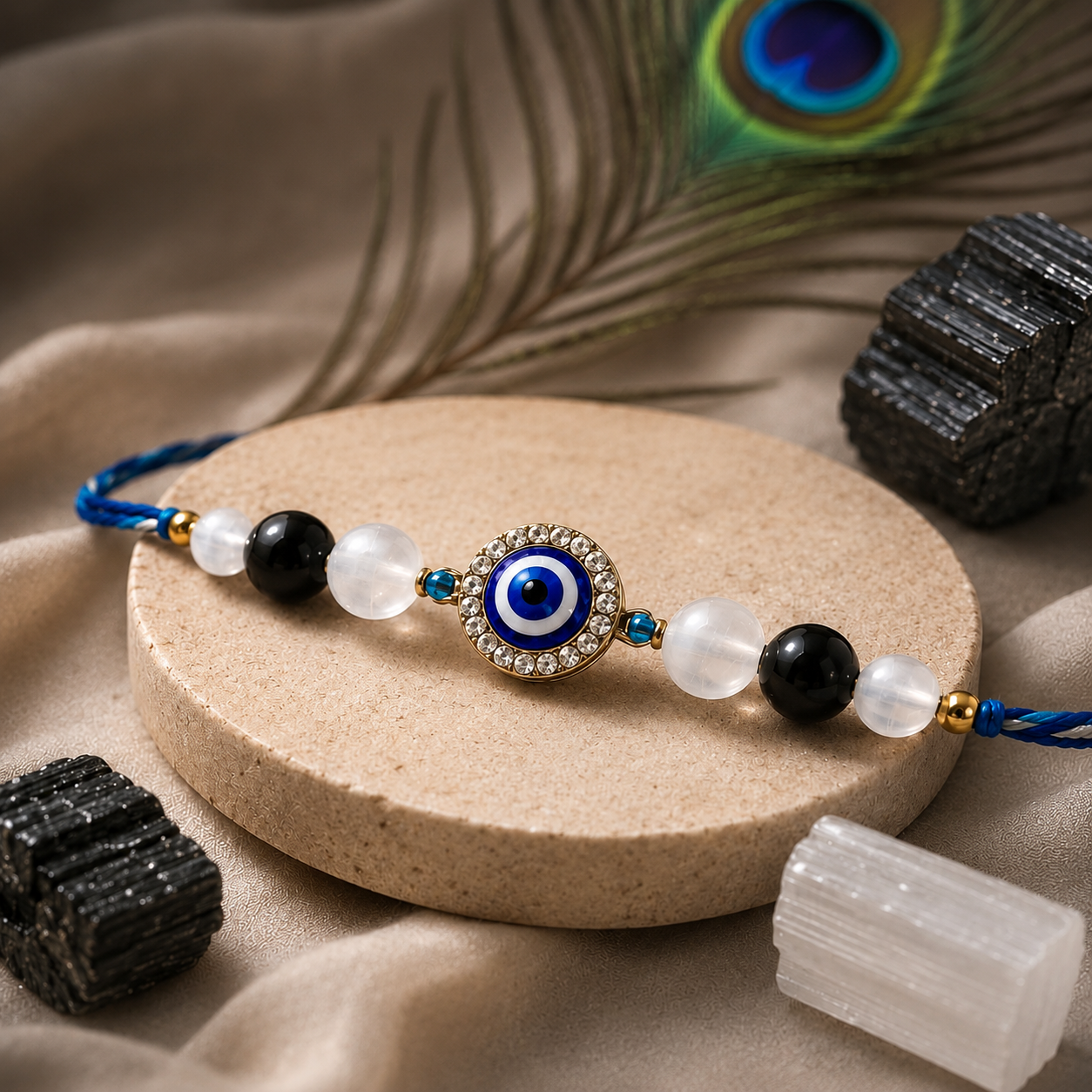 Nazar Kavach Crystal Rakhi